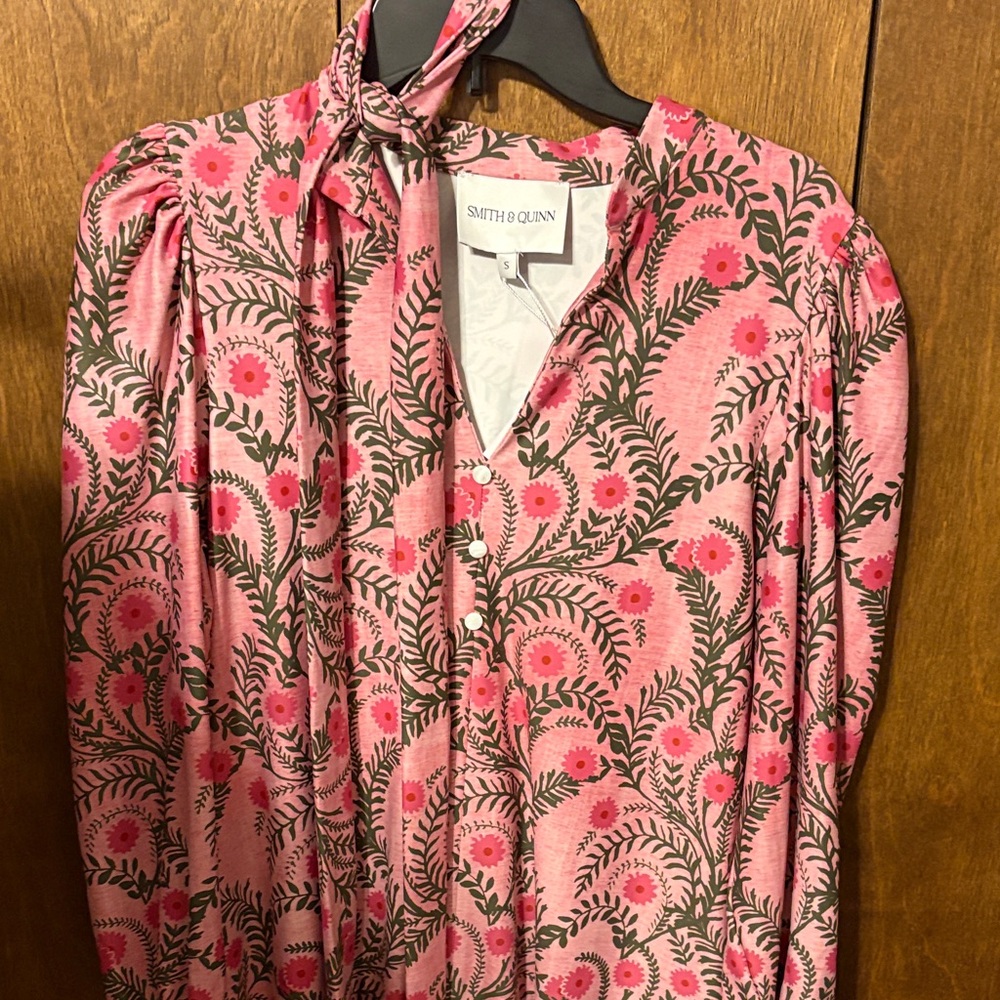 SMITH Pink and Green Floral Dress